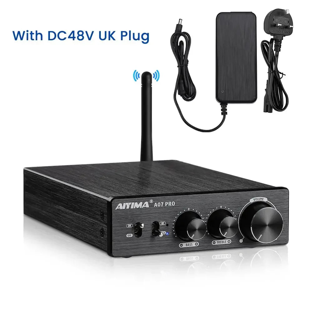 AIYIMA A07 PRO Bluetooth Stereo Amplifier – TPA3255, 300W x2, aptX Support