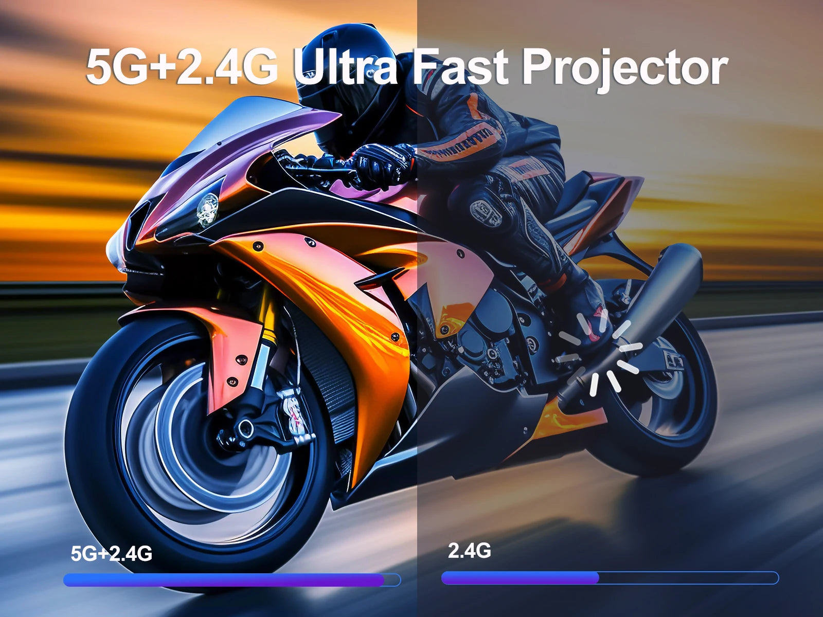 Magcubic HY300 Pro Projector – 200ANSI 720P Native, Wireless Screen Mirroring, Dual-Band WiFi