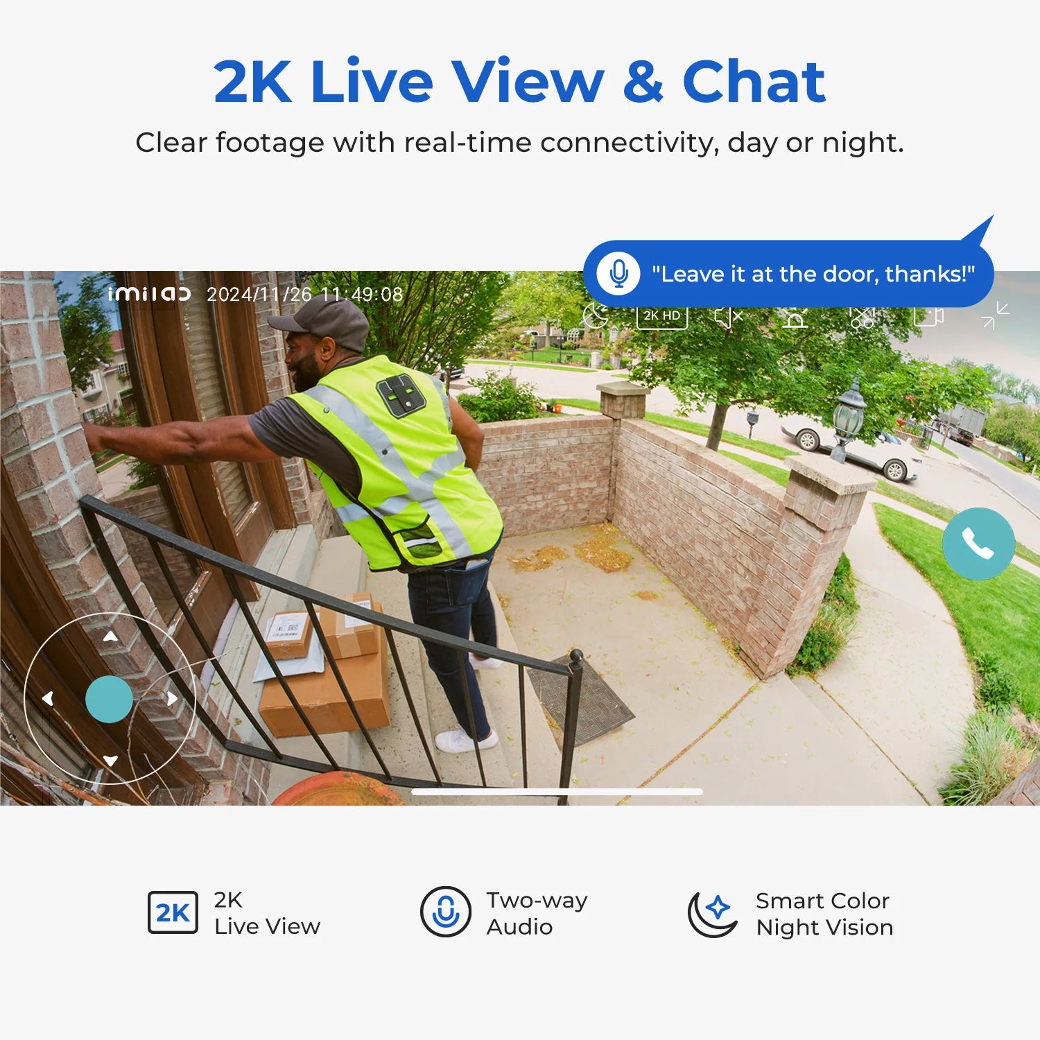 IMILAB EC5 3MP 2K Floodlight Outdoor Security Camera – 360° PTZ, Color Night Vision, Human Tracking, Auto Deterrence