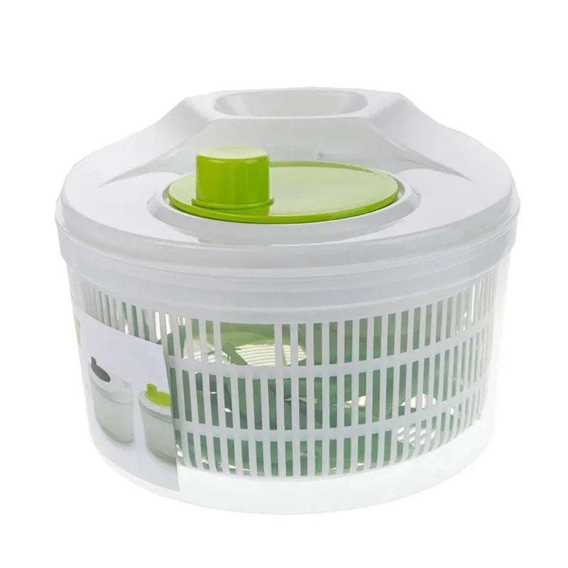 Salad Spinner for Leafy Vegetables – Lettuce Washer & Dryer, Kitchen Greens Drainer and Crisper Tool