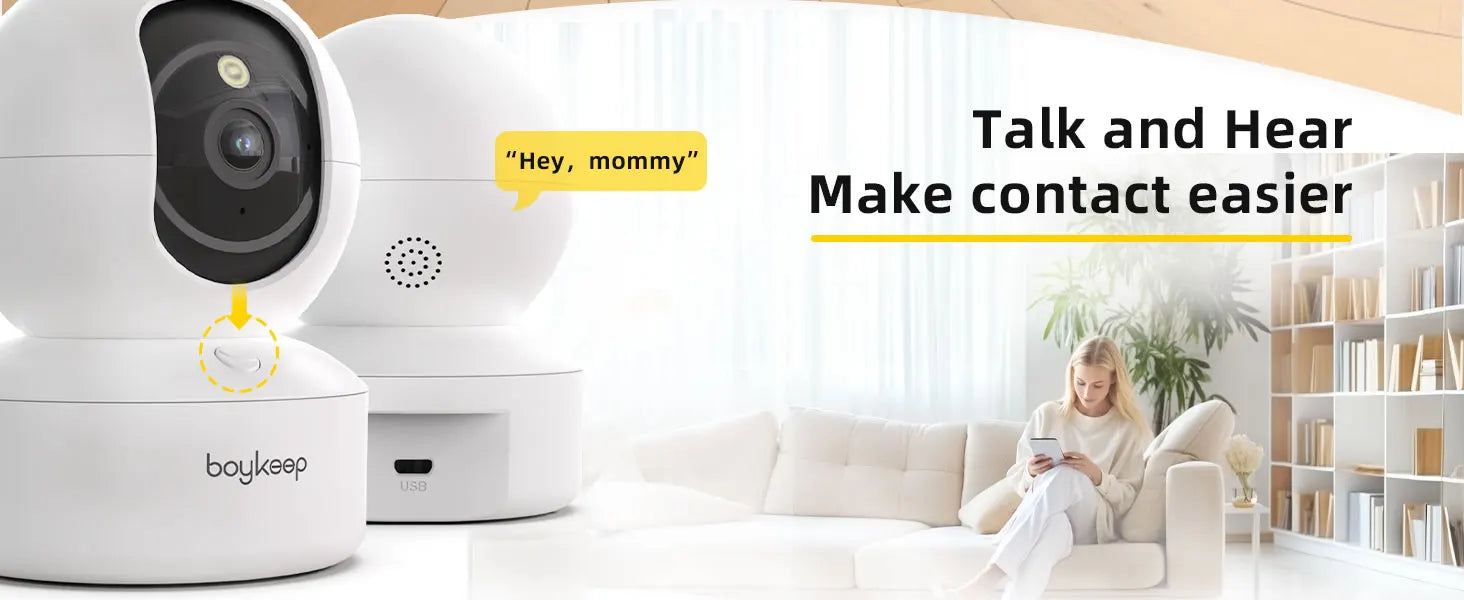 BoyKeep 3MP WiFi Baby Monitor – 5G/2.4GHz, Auto Tracking, 24/7 Surveillance