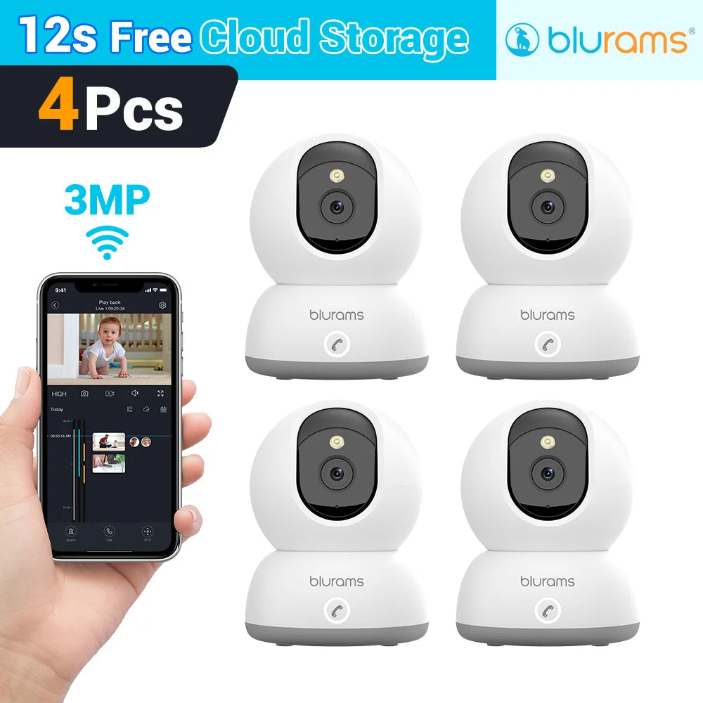 Blurams 2K HD Baby Monitor Camera – Home Security with Motion Detection & Two-Way Audiot