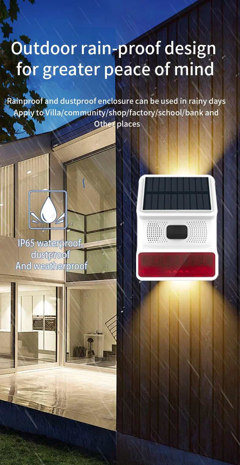 PGST-523 Outdoor Wireless Alarm System – Solar-Powered 433MHz GSM Security with Infrared Sensor & Flashlight