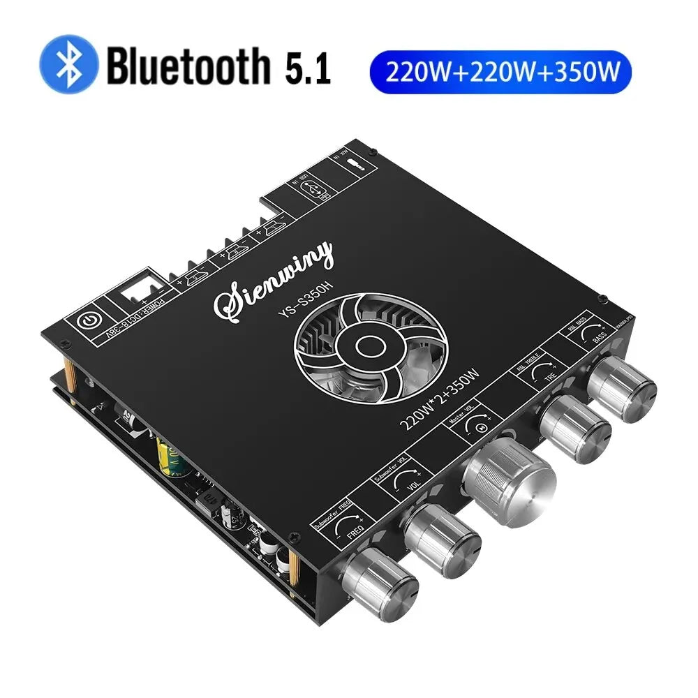 YS-S350H 2.1 Channel Bluetooth 5.1 Amplifier – TPA3251, 220W×2 + 350W Sub Output