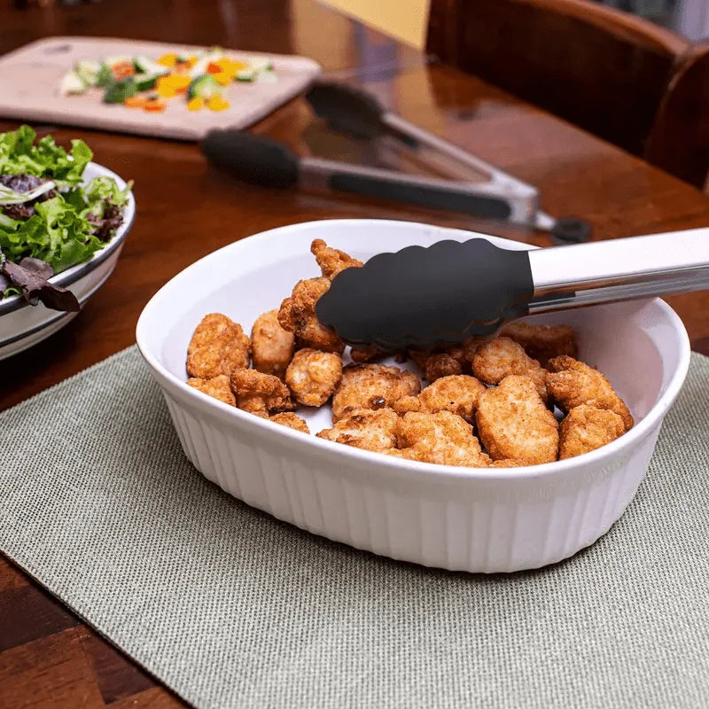 3 Size Available Heavy Duty Stainless Steel Kitchen Tongs with Silicone Tips High Heat Resistant Locking Design Secure Grip