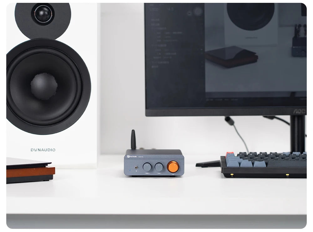 Fosi Audio BT20A Pro Bluetooth Stereo Amplifier – 300W x2 HiFi Class D TPA3255 Mini Amp with Bass & Treble Control for Home Theater