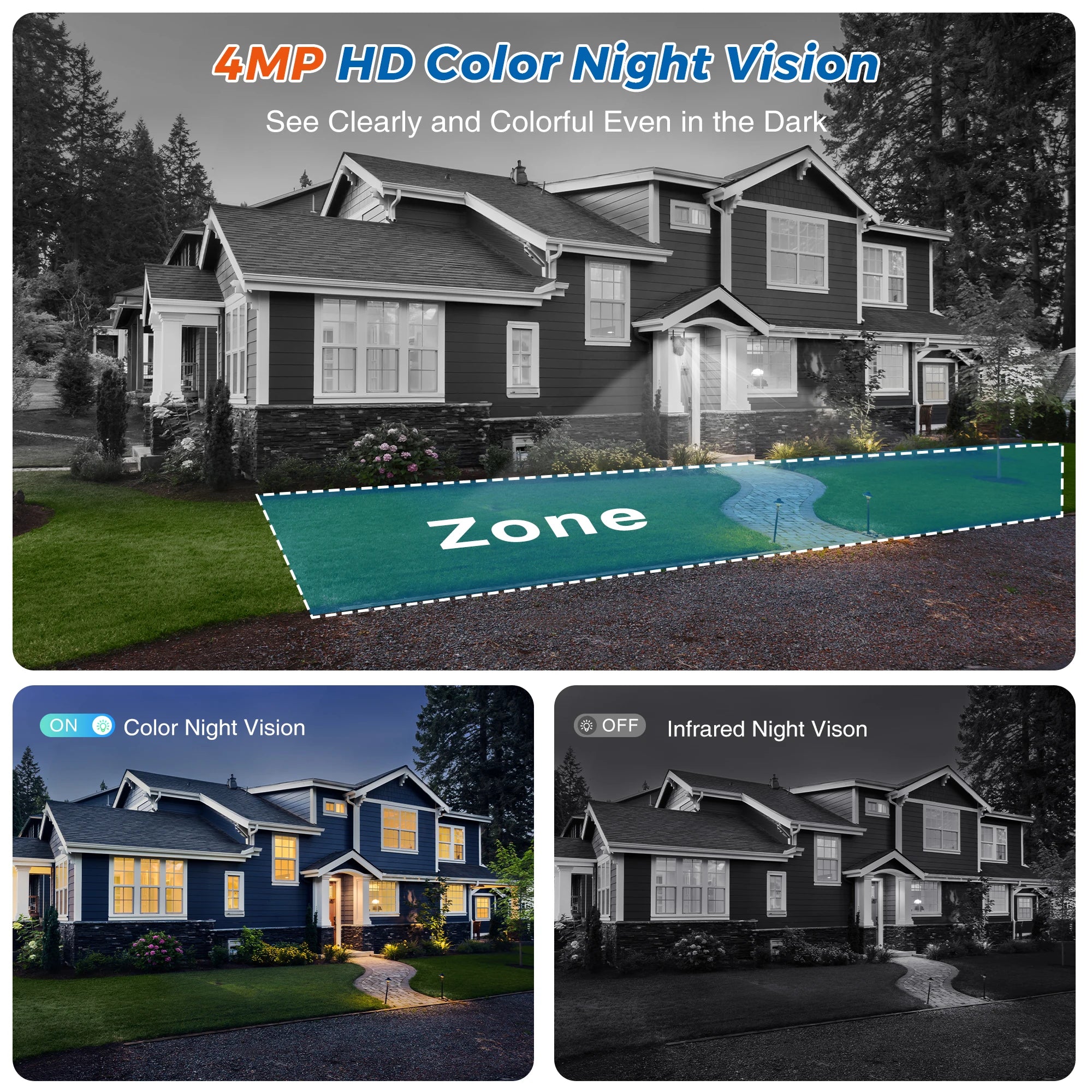 5K Dual-Lens Outdoor PTZ WiFi Camera – 10MP HD AI Tracking CCTV with Audio