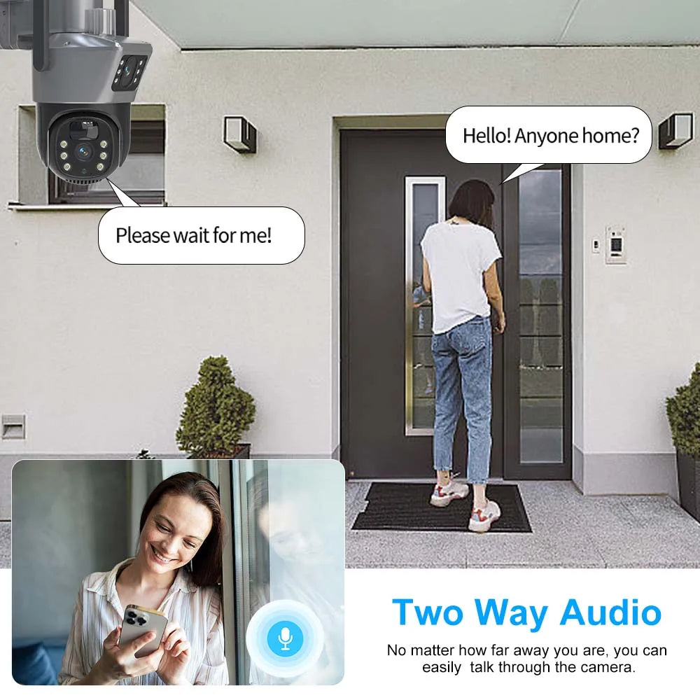 8MP 4K WiFi Solar Camera – Outdoor Wireless CCTV with Dual Lens & PTZ