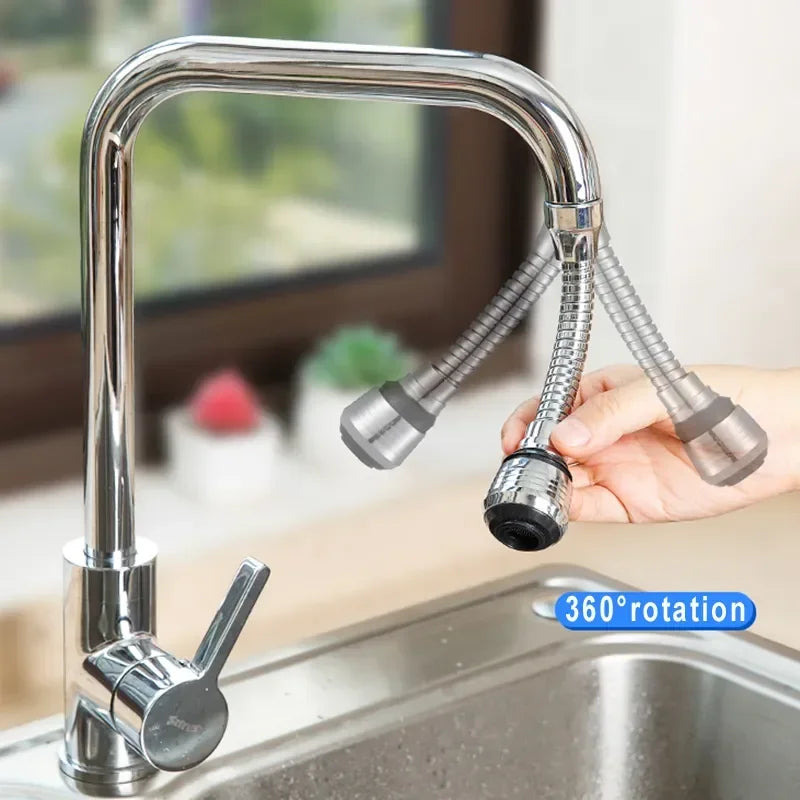 2-Mode 360° Rotatable Faucet Bubbler – High Pressure Water-Saving Extender for Kitchen & Bathroom