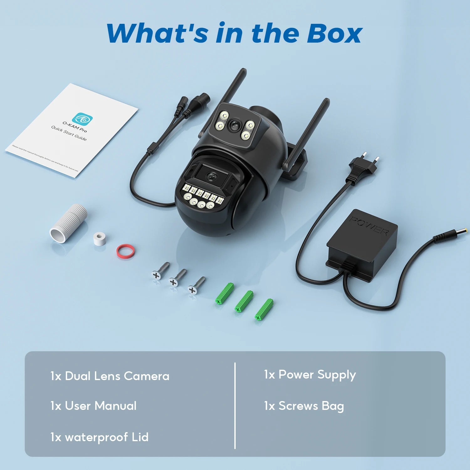 5K Dual-Lens Outdoor PTZ WiFi Camera – 10MP HD AI Tracking CCTV with Audio