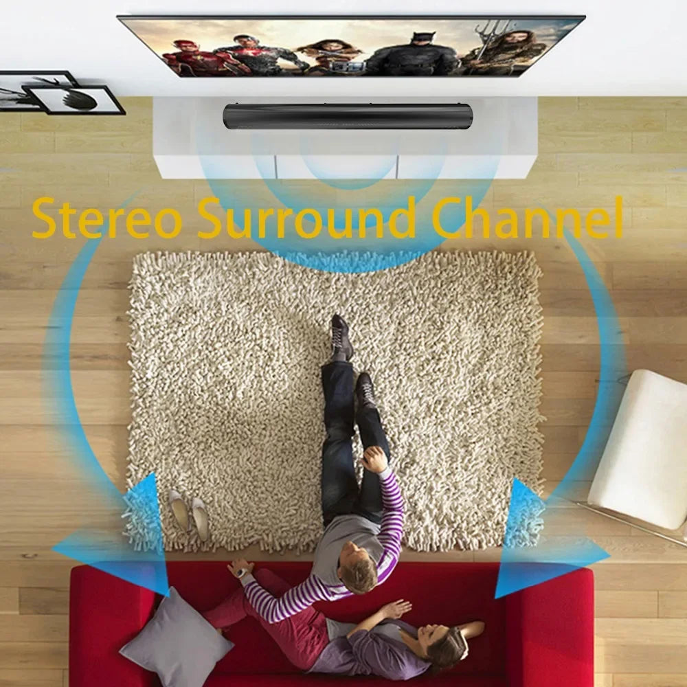 Super Powerful Wireless Bluetooth Sound Bar with Subwoofer & FM Radio