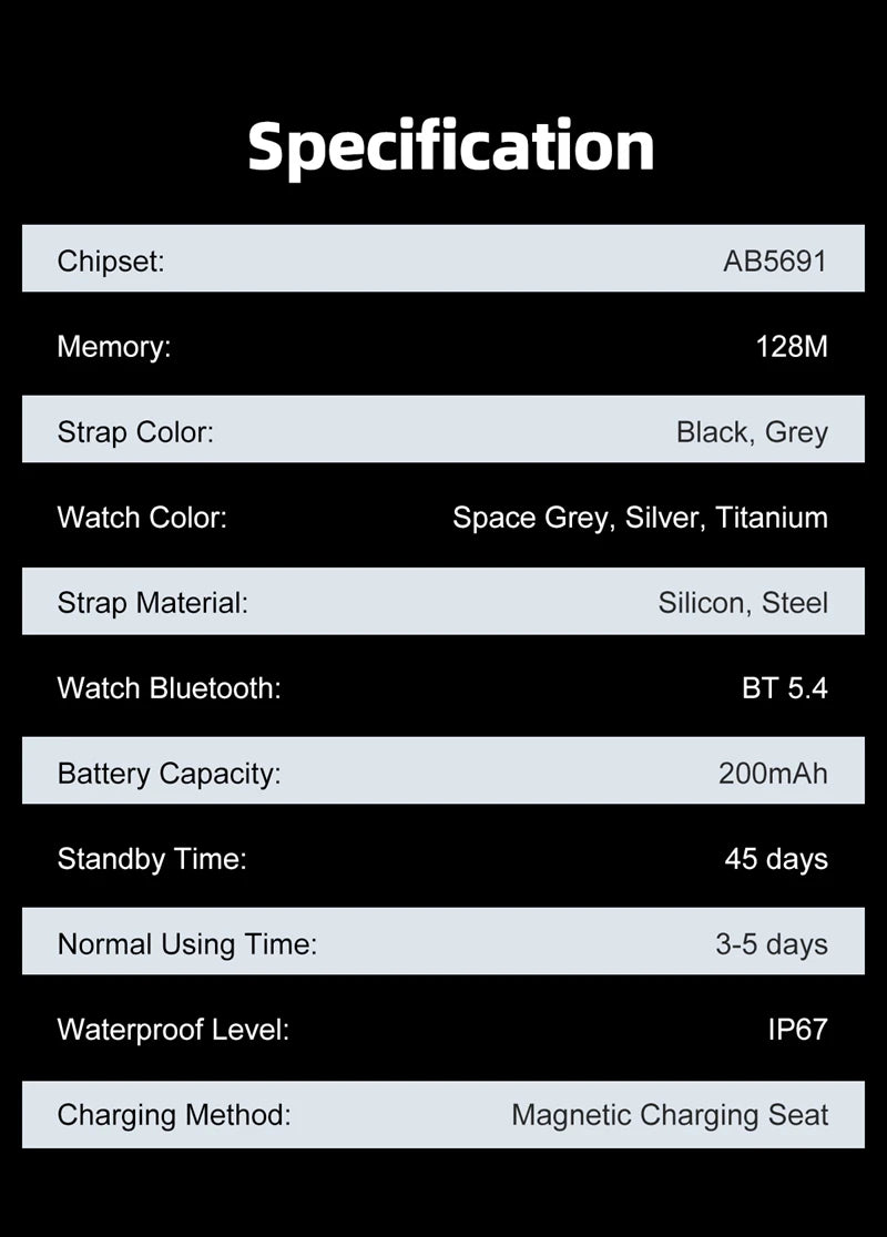 Xiaomi Ultra Thin Smart Watch – 1.96" AMOLED HD Display, Call & Reminder