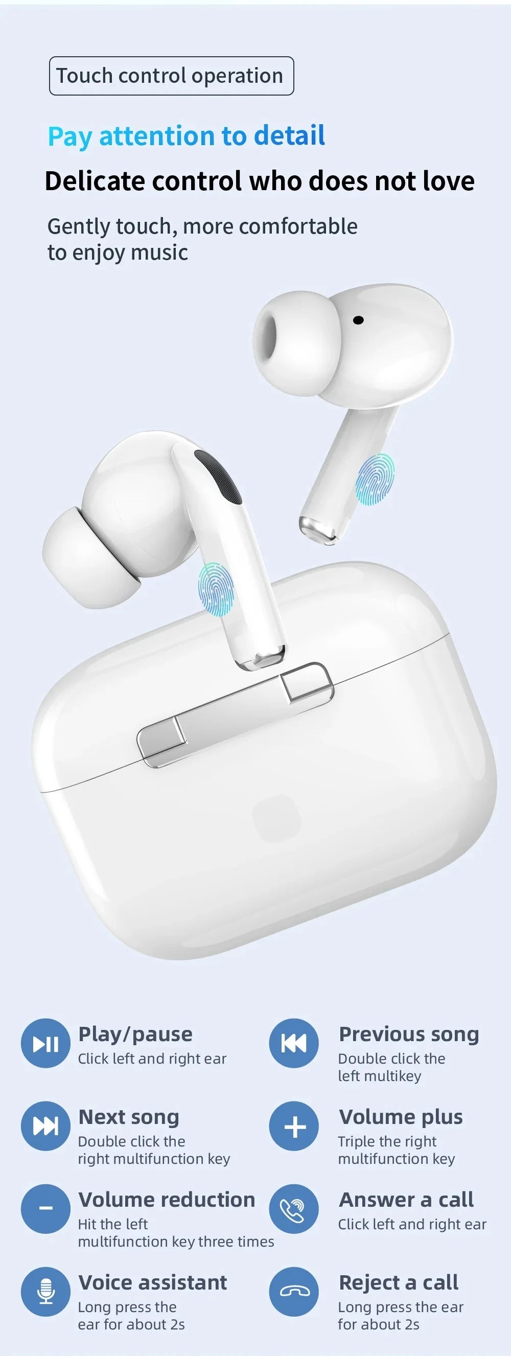 2024 Air Pro True Wireless Earbuds – HiFi Bluetooth Earphones with Noise Reduction