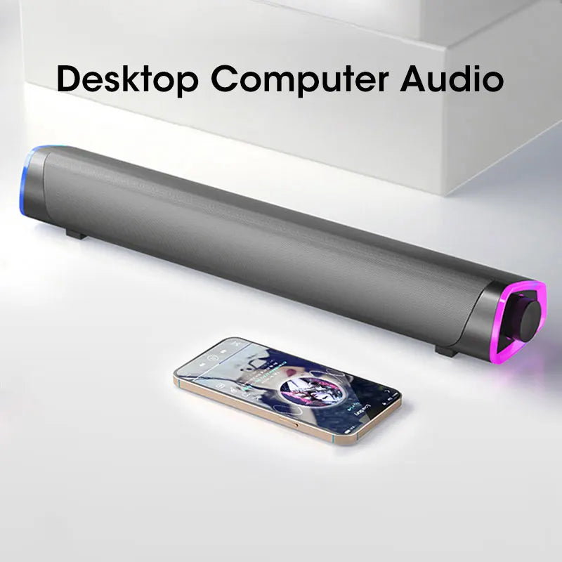 4D Stereo Soundbar with Bluetooth & Subwoofer for PC & MacBook