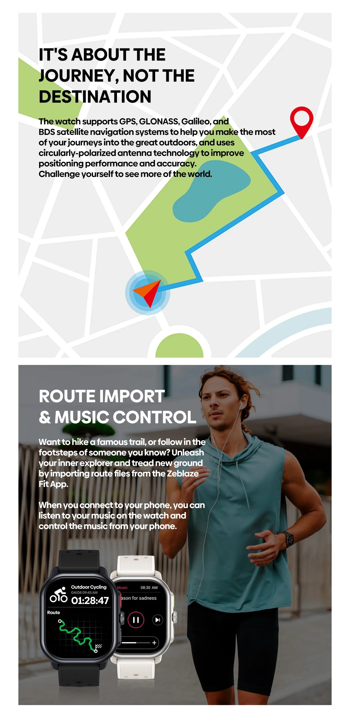 Zeblaze Beyond 3 Pro – GPS Smartwatch with AMOLED Display & Calling