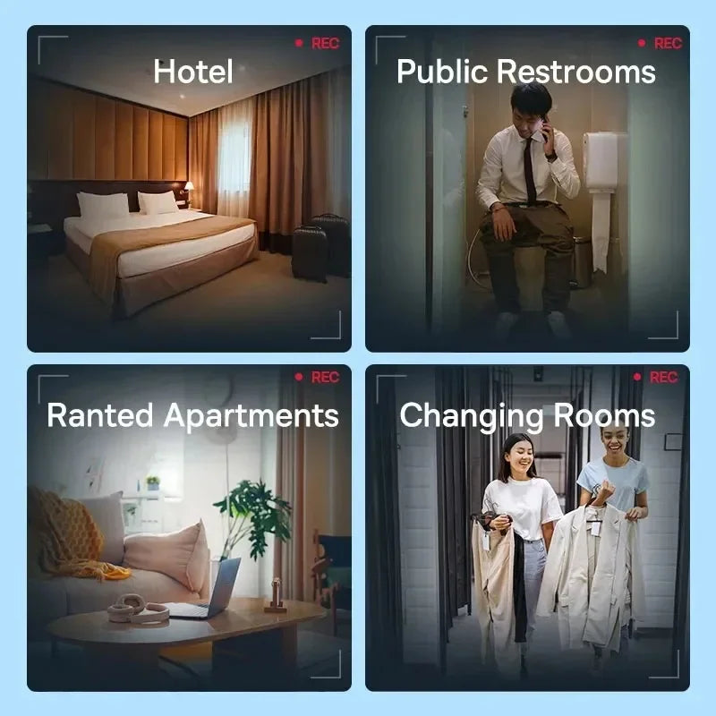 Anti-Peeping Infrared Camera Detector – Mini Hidden Lens Finder with LED Light