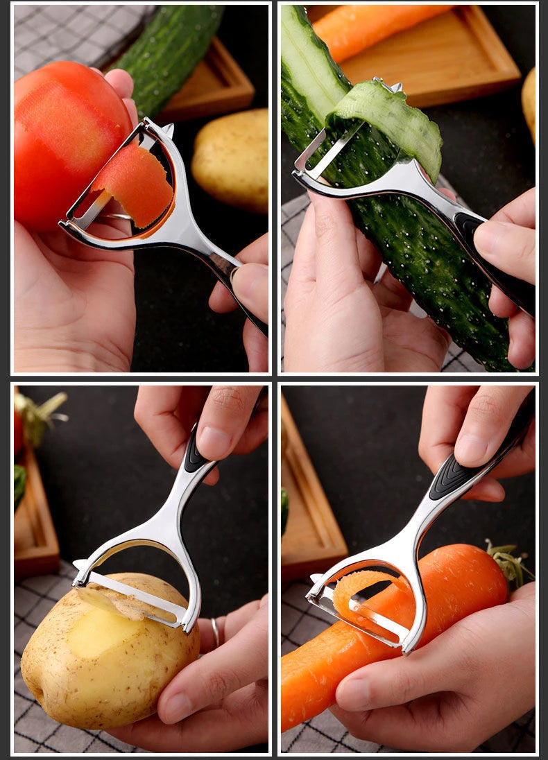 Stainless Steel Vegetable & Potato Peeler – Multi-Function Kitchen Tool