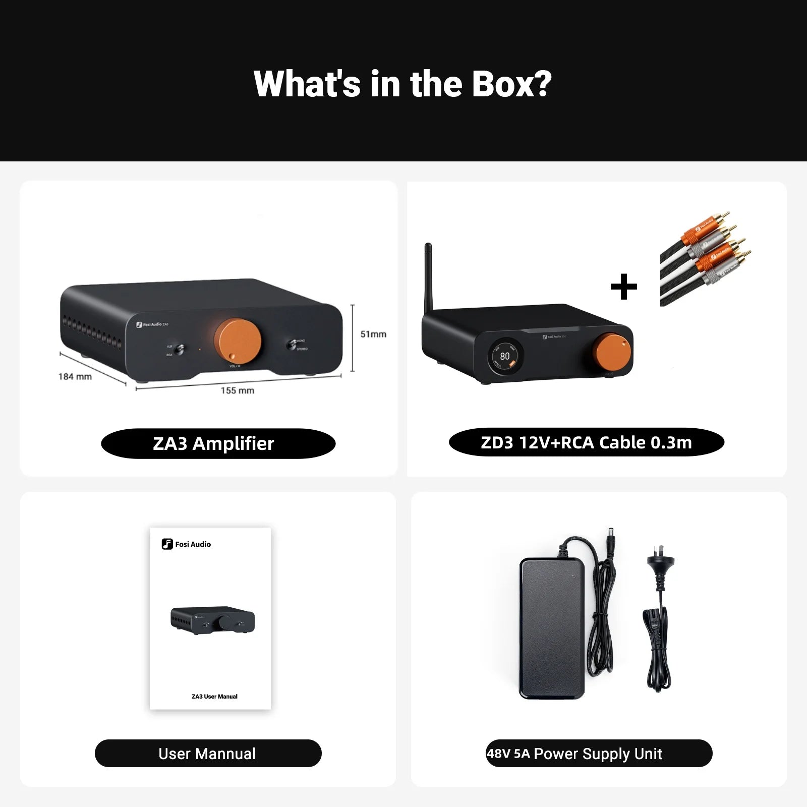 Fosi Audio ZD3 Bluetooth Desktop DAC – ES9039Q2M, USB/ARC, Remote Control