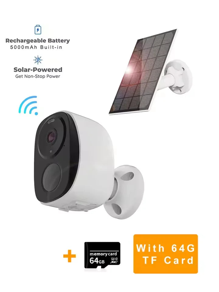 2K 3MP Wireless Outdoor Security Camera – Battery Powered with Spotlight & Siren