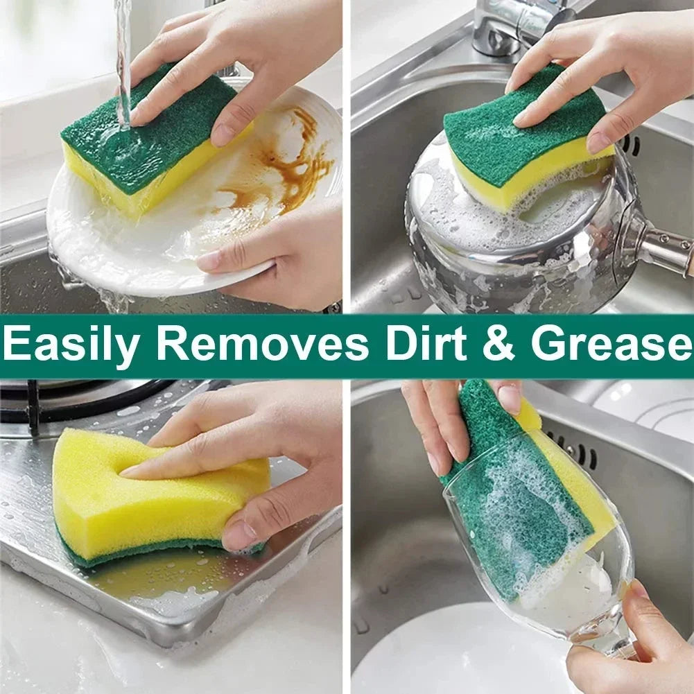 Magic Cleaning Sponges – Heavy-Duty Grease & Rust Remover for Kitchen Use