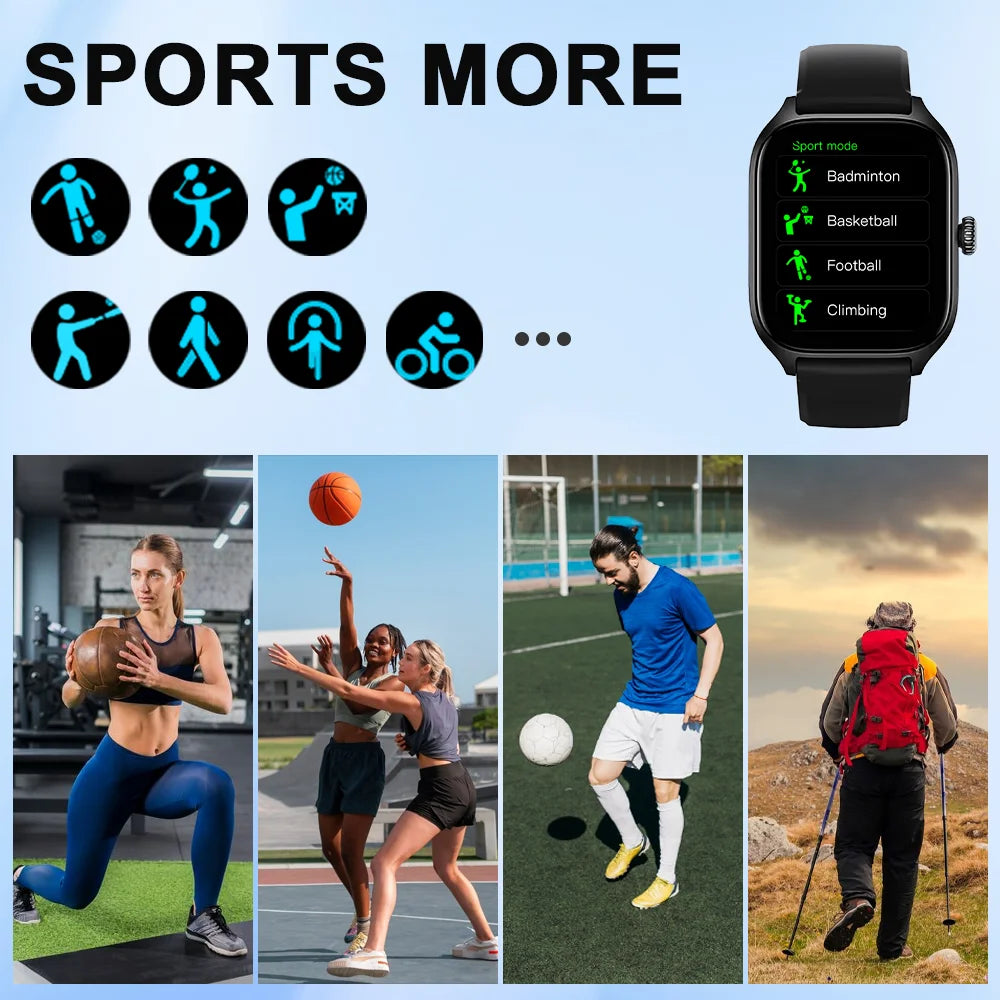 LAXASFIT H9 Smartwatch – 2025 Bluetooth Fitness Tracker