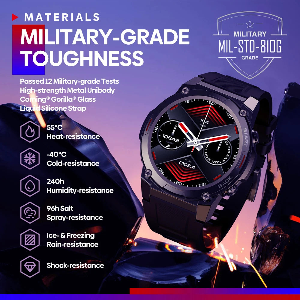 Zeblaze VIBE 7 PRO – 1.43" AMOLED Smartwatch with Call & Health Tracking