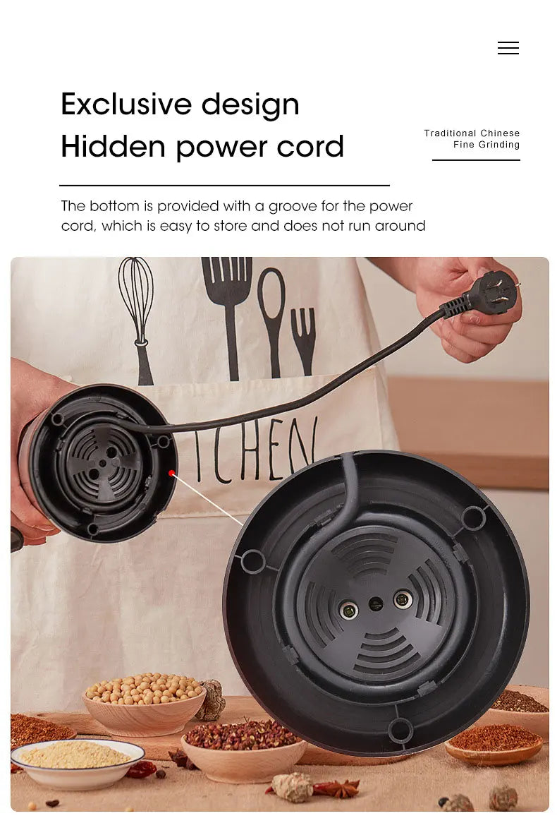 400W Electric Coffee & Spice Grinder – Multi-Purpose Kitchen Mill