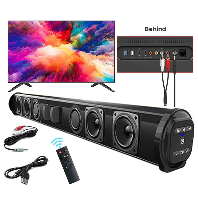 Super Powerful Wireless Bluetooth Sound Bar with Subwoofer & FM Radio