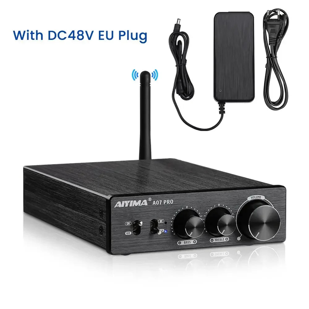 AIYIMA A07 PRO Bluetooth Stereo Amplifier – TPA3255, 300W x2, aptX Support