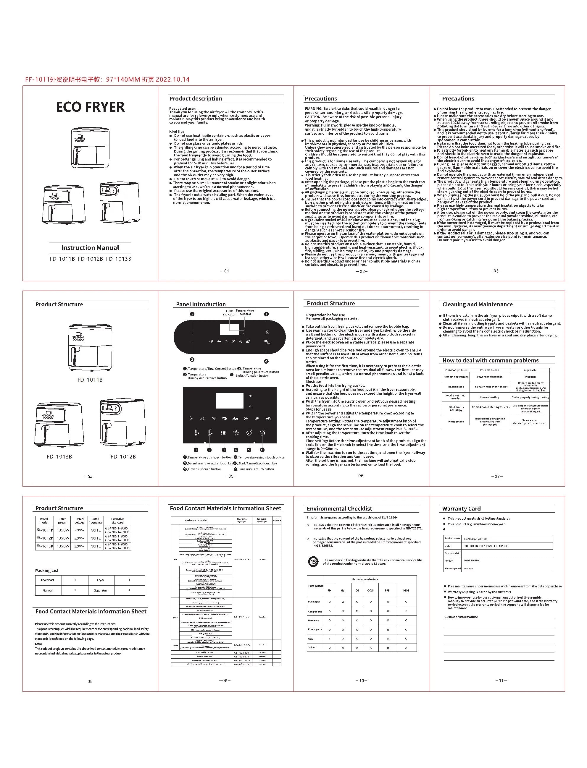 10L Large Capacity Electric Air Fryer – Oil-Free Convection Oven with 360° Baking