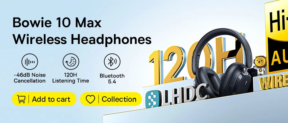 Baseus D02 Pro Wireless Headphones – HiFi Bluetooth Foldable Headset with Audio Cable