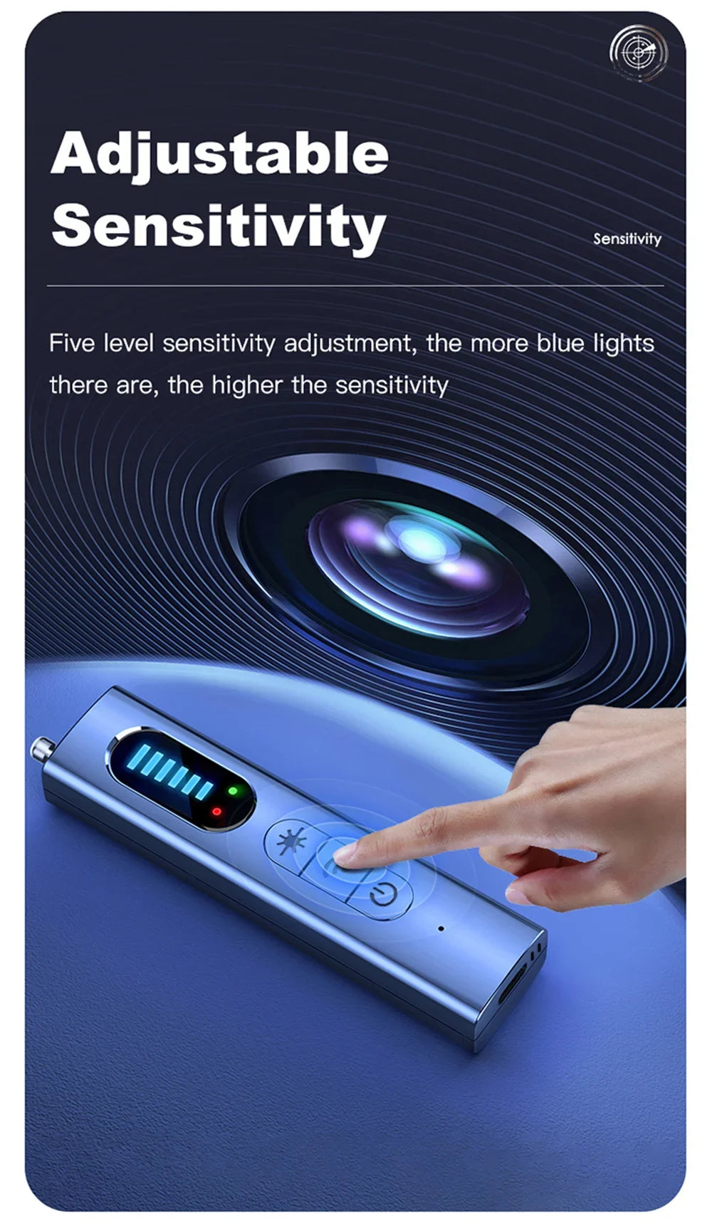 Anti-Spy Hidden Camera & GPS Detector – RF Signal Scanner for Bug & Listening Device Detection