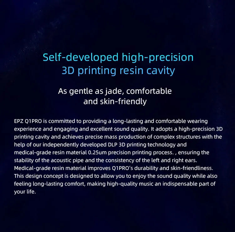 EPZ Q1 Pro Wired Earphones – HiFi Bass IEM with MIC & Detachable Type-C Cable