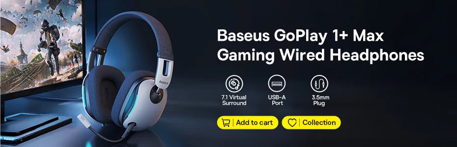 Baseus D02 Pro Wireless Headphones – HiFi Bluetooth Foldable Headset with Audio Cable