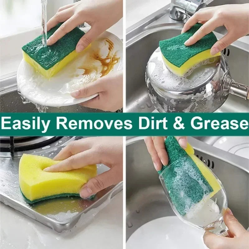 Magic Cleaning Sponges – Heavy-Duty Grease & Rust Remover for Kitchen Use