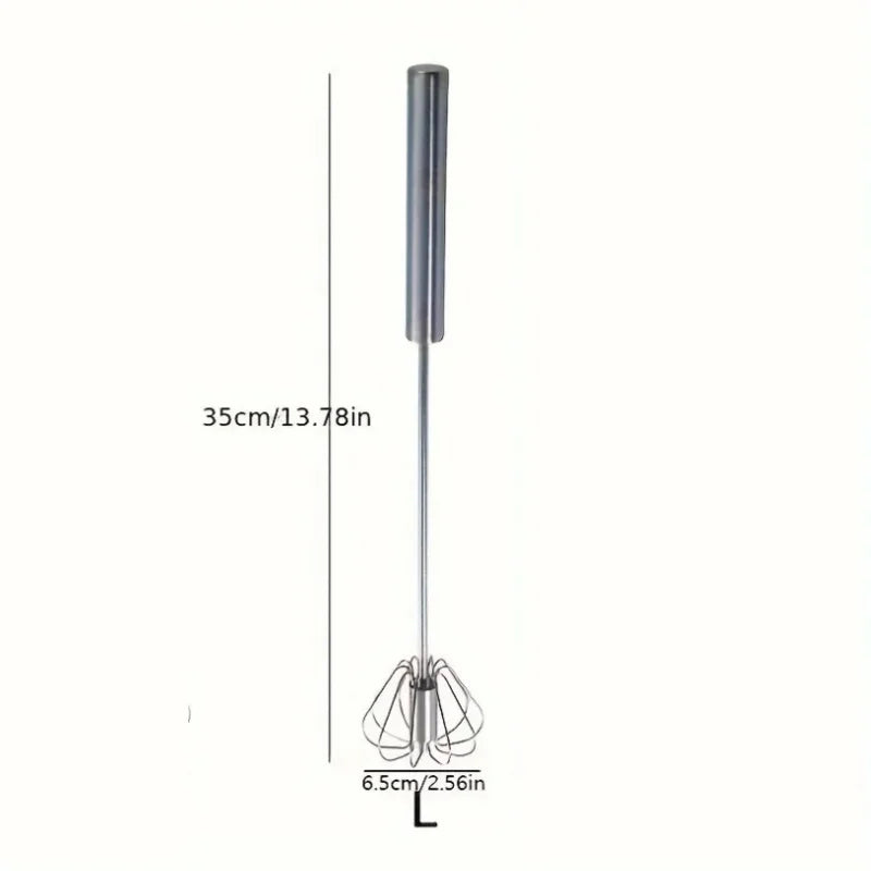 Stainless Steel Egg Beater – Durable Semi-Automatic Mixer for Effortless Egg, Cream Mixing & Beating