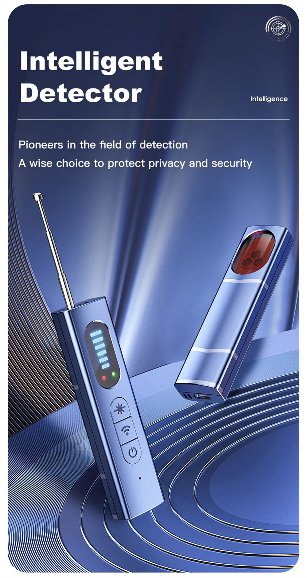 Anti-Spy Hidden Camera & GPS Detector – RF Signal Scanner for Bug & Listening Device Detection