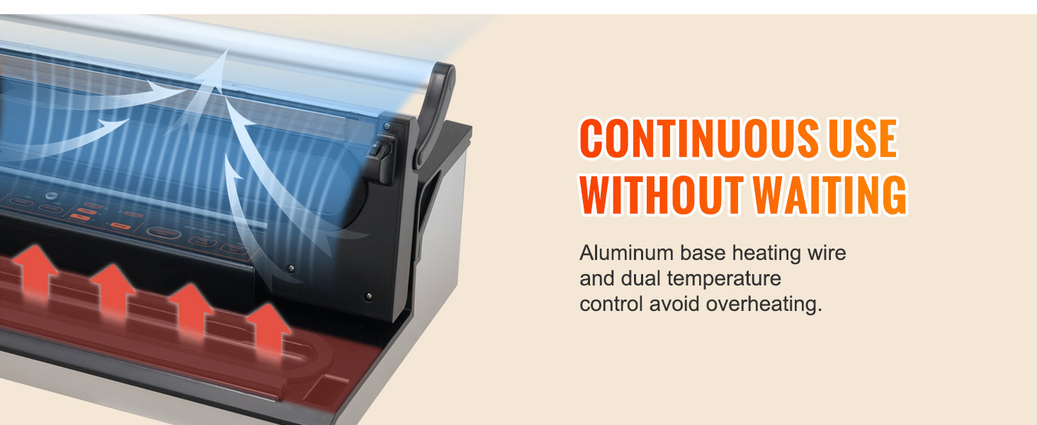 VEVOR Commercial Vacuum Sealer Machine Multifunction Automatic Food Packaging with Bag Roll Storage Cutter for Home Kitchen Use