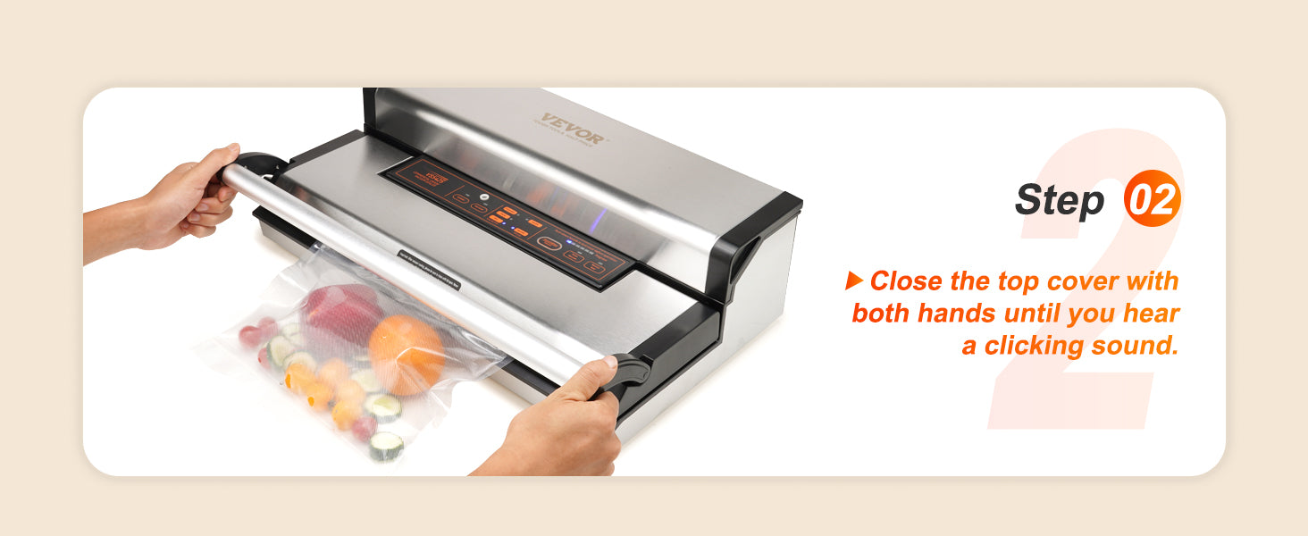 VEVOR Commercial Vacuum Sealer Machine Multifunction Automatic Food Packaging with Bag Roll Storage Cutter for Home Kitchen Use