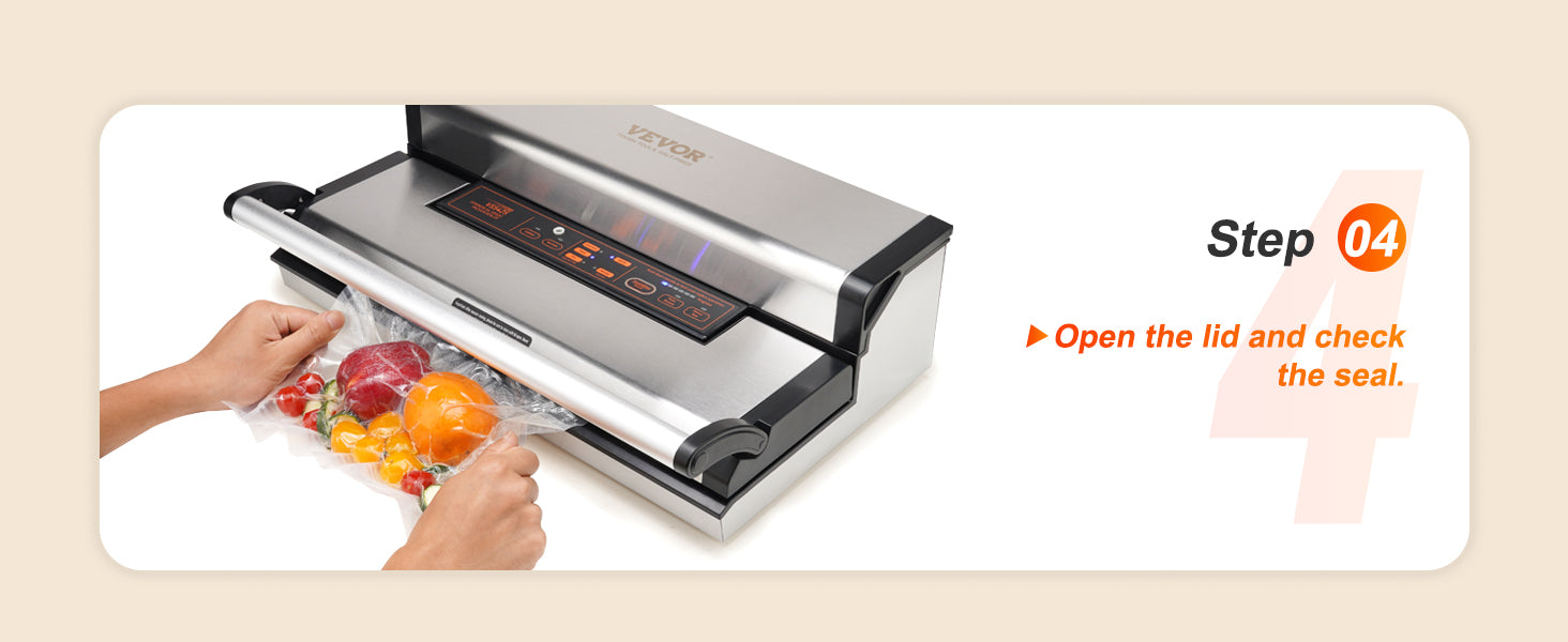 VEVOR Commercial Vacuum Sealer Machine Multifunction Automatic Food Packaging with Bag Roll Storage Cutter for Home Kitchen Use